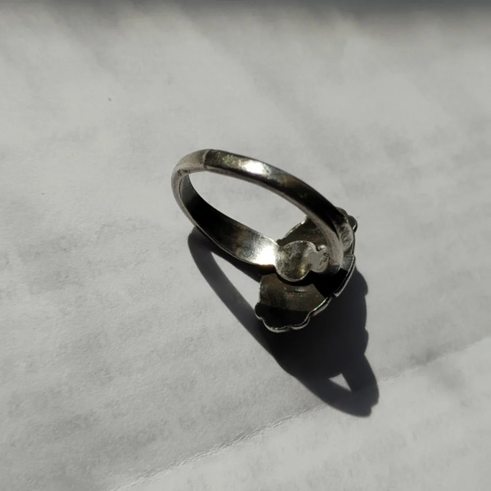 Sterling & Turquoise Silver 925 Band Size 6.6 - Picture 5 of 7